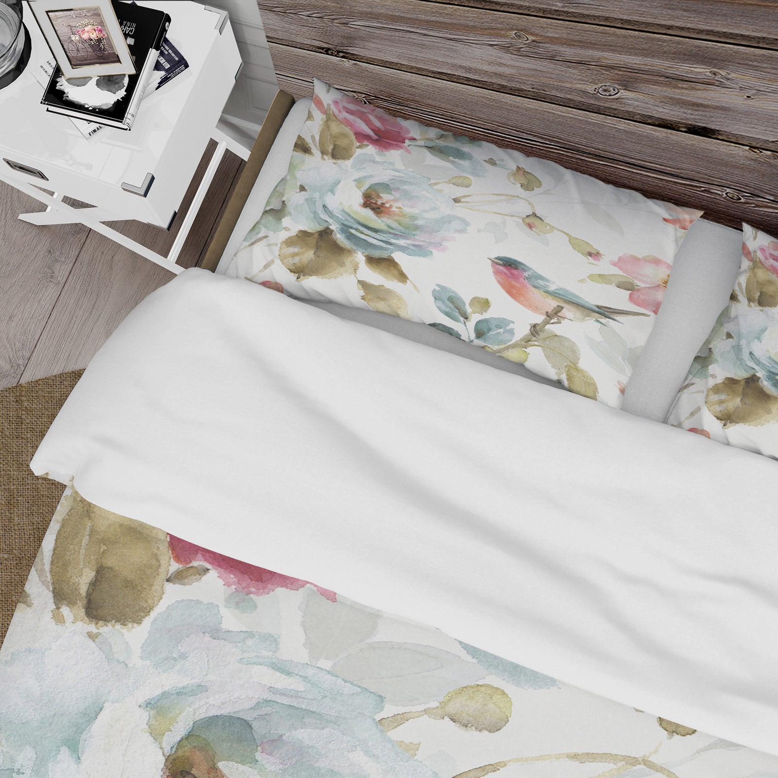 Beautiful Bird Romance I - Cottage Duvet Cover Set