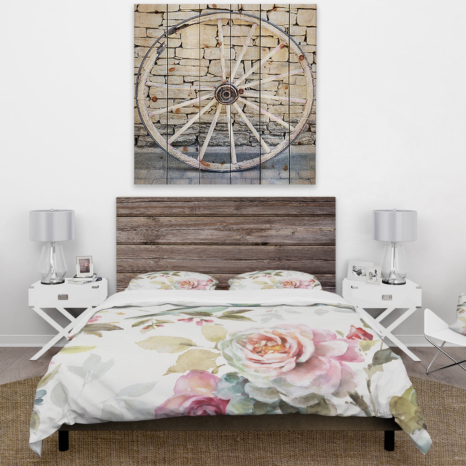 Beautiful Bird Romance II - Cottage Duvet Cover Set