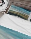 Watercolor Desert Storm Abstract Blue - Farmhouse Duvet Cover Set