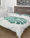 Mixed Botanical Green Leaves VI - Cottage Duvet Cover Set