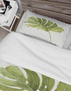 Mixed Botanical Green Leaves VII - Cottage Duvet Cover Set