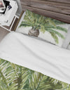 Mixed Botanical Greens palms V - Cottage Duvet Cover Set