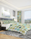 geometric Green Circle I - Geometric Duvet Cover Set