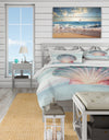 Ocean Shell on Blue - Coastal Duvet Cover Set