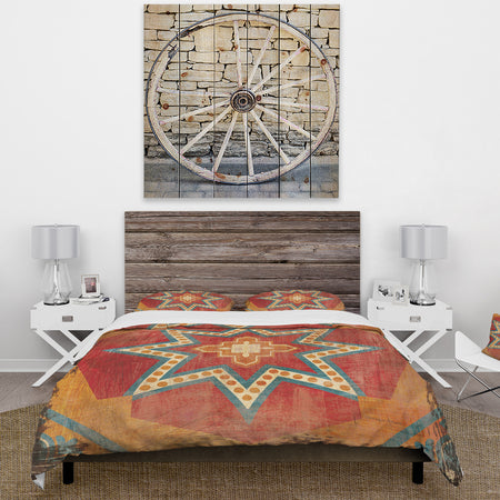 Moroccan Orange Tiles Collage I - Cottage Duvet Cover Set