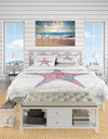 Pink Starfish Ocean Life - Coastal Duvet Cover Set