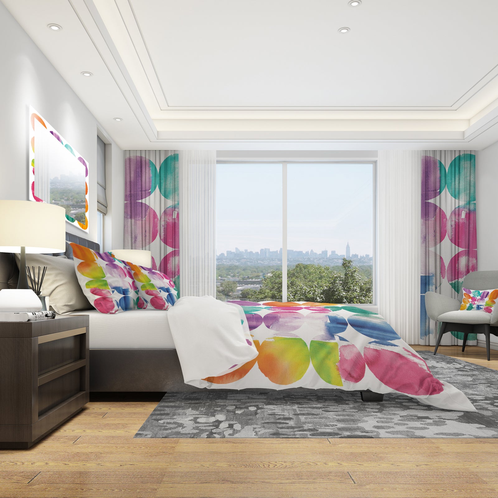 Circle Abstract Colorfields - Geometric Duvet Cover Set