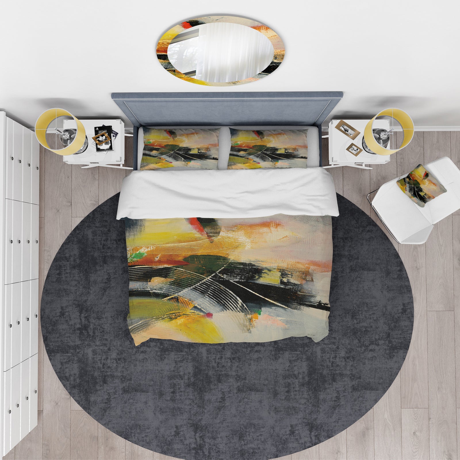 End of the Orange Rainbow I - Glam Duvet Cover Set