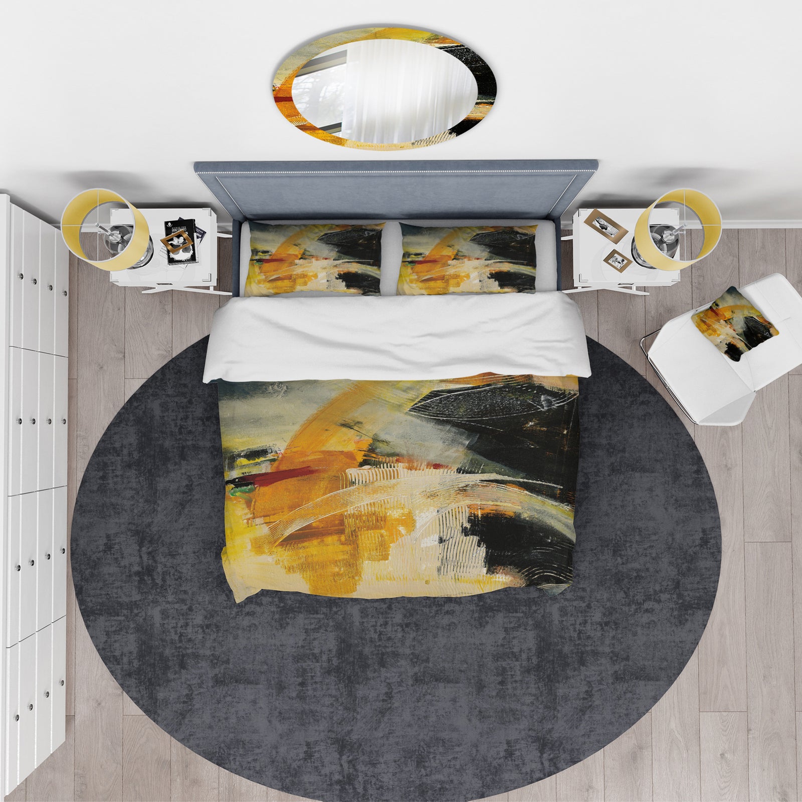 End of the Orange Rainbow II - Glam Duvet Cover Set