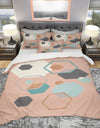 Geometric hexagons Pattern II - Geometric Duvet Cover Set