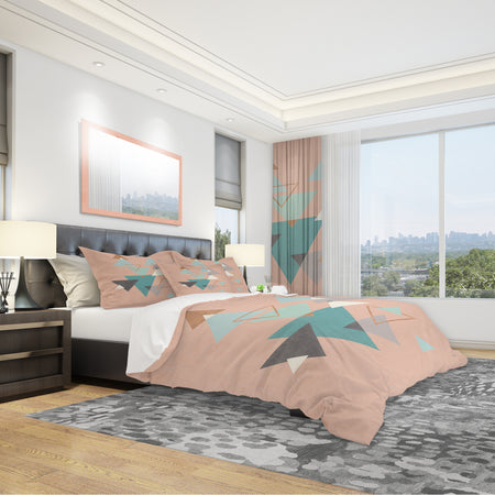 Geometric hexagons Pattern III - Geometric Duvet Cover Set