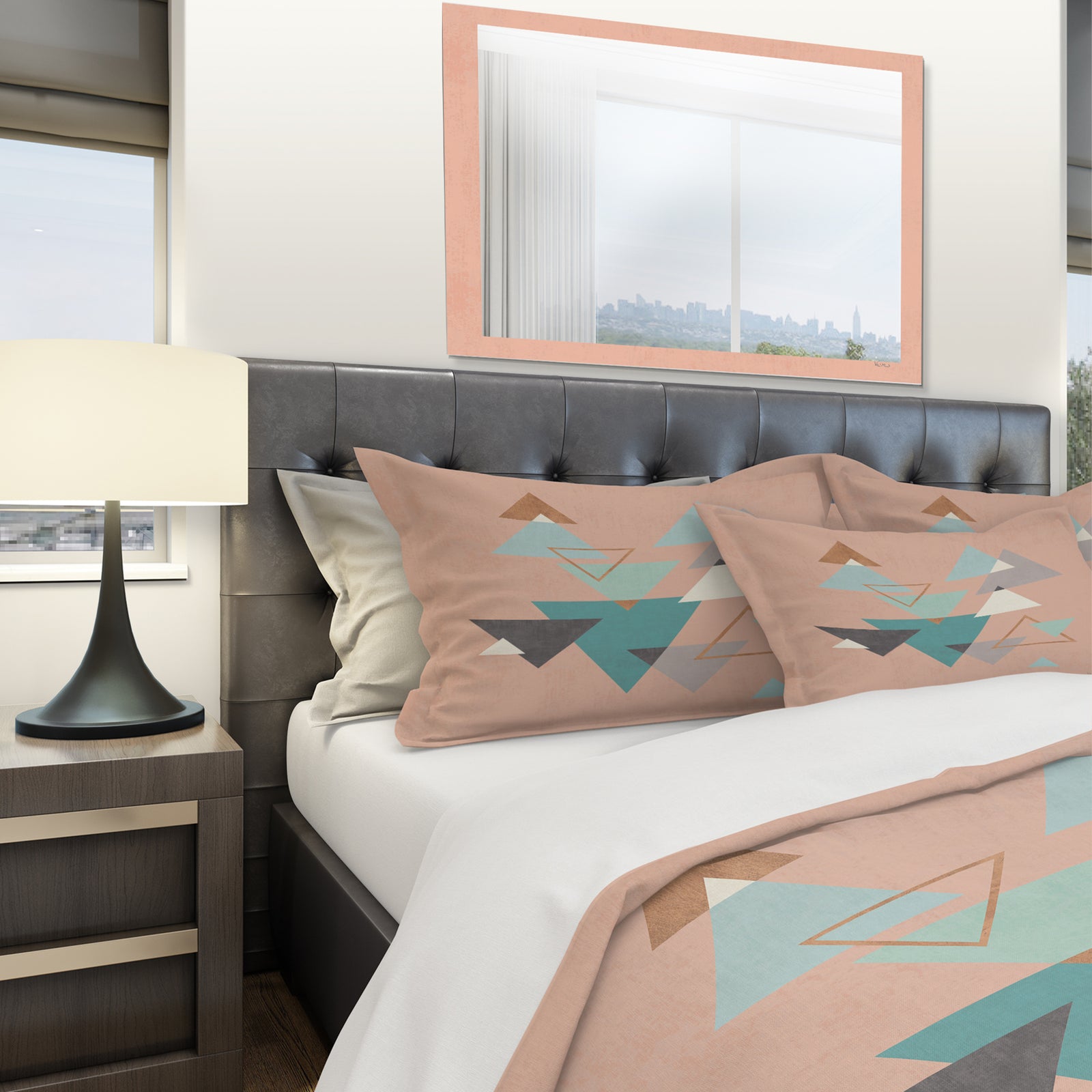 Geometric hexagons Pattern III - Geometric Duvet Cover Set