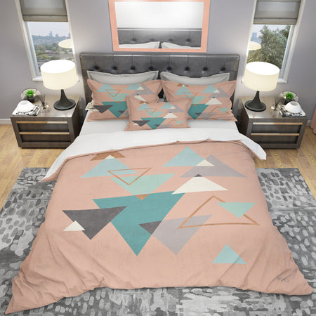 Geometric hexagons Pattern III - Geometric Duvet Cover Set