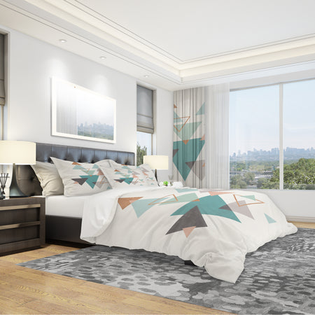Geometric hexagons Pattern V - Geometric Duvet Cover Set