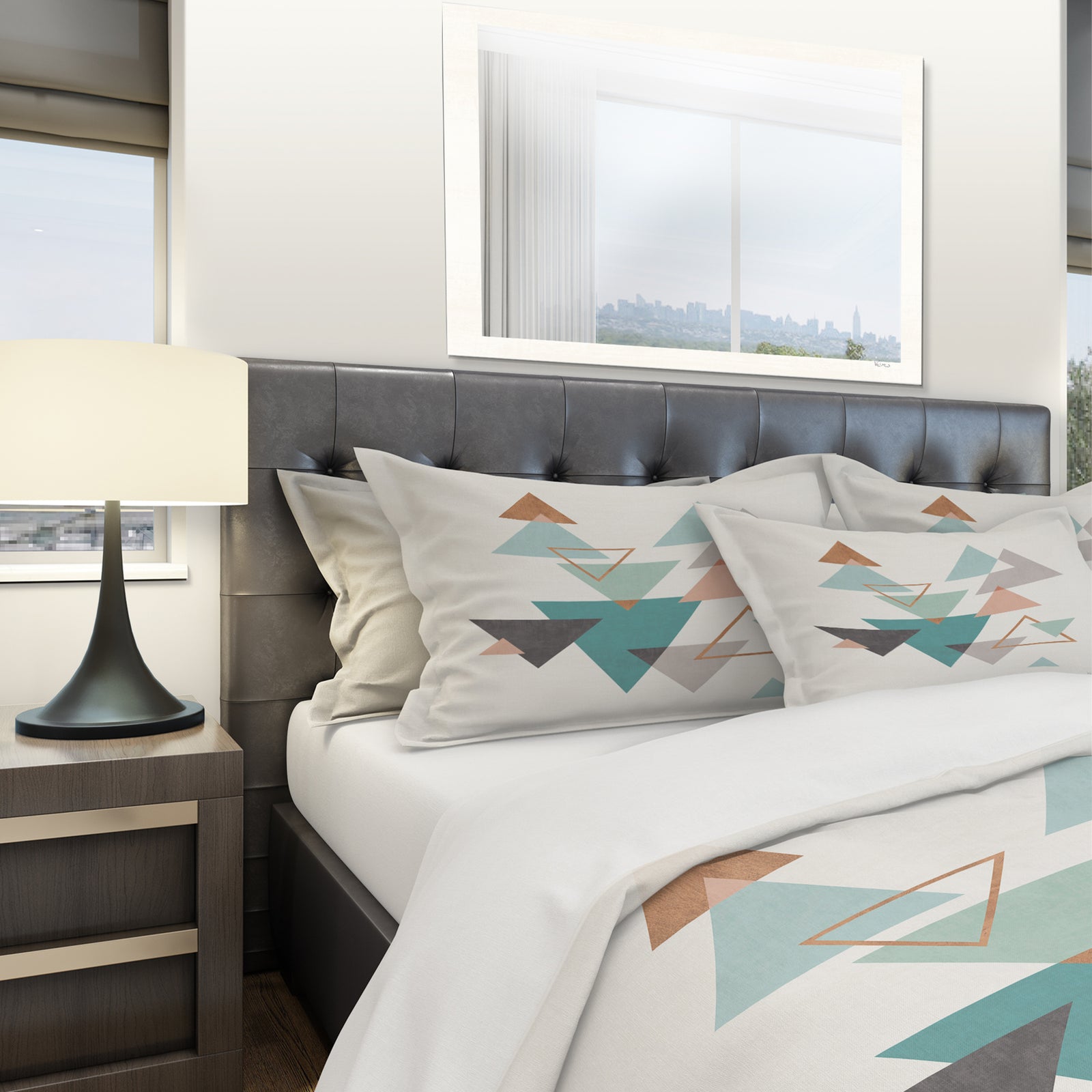 Geometric hexagons Pattern V - Geometric Duvet Cover Set