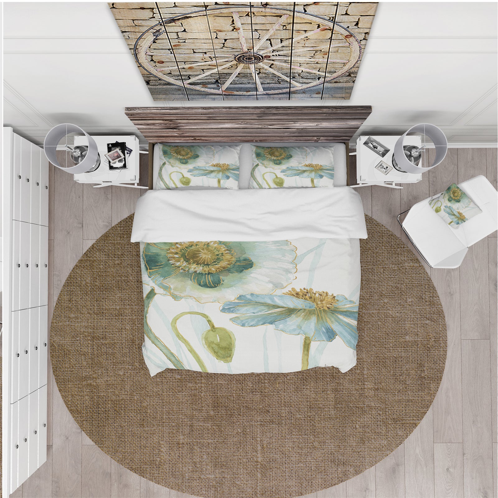 My Greenhouse Cottage Flowers II - Cottage Duvet Cover Set