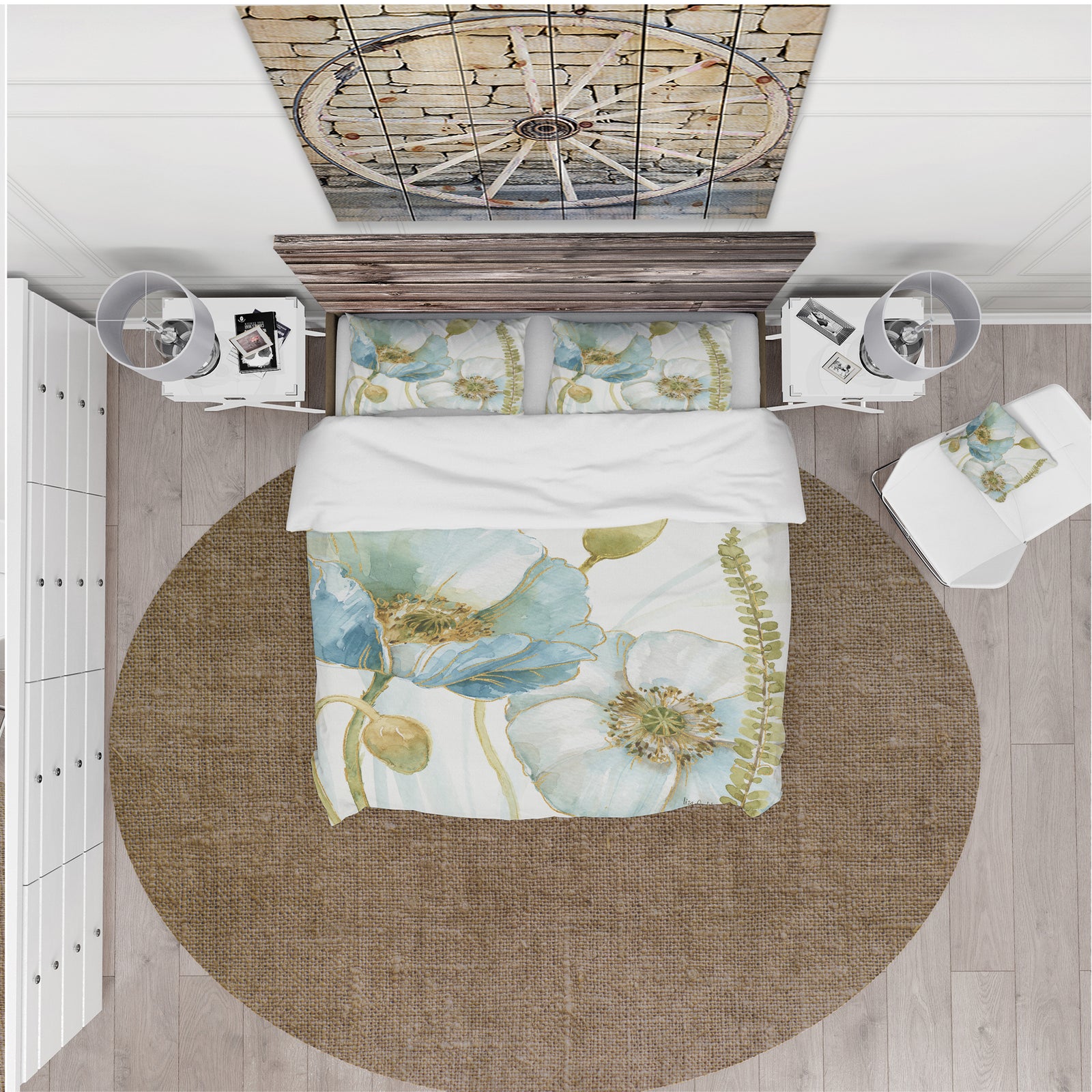 My Greenhouse Cottage Flowers III - Cottage Duvet Cover Set