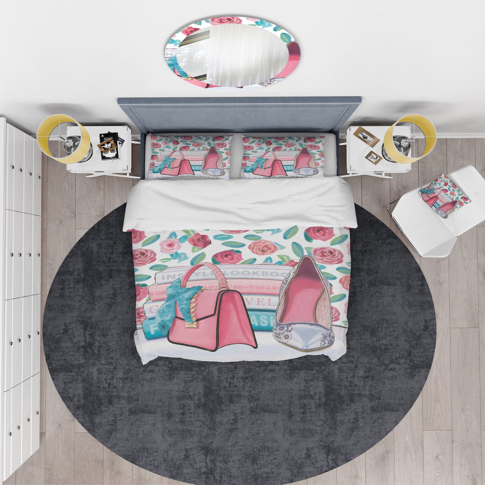 Pink Fashion high heels I - Glam Duvet Cover Set