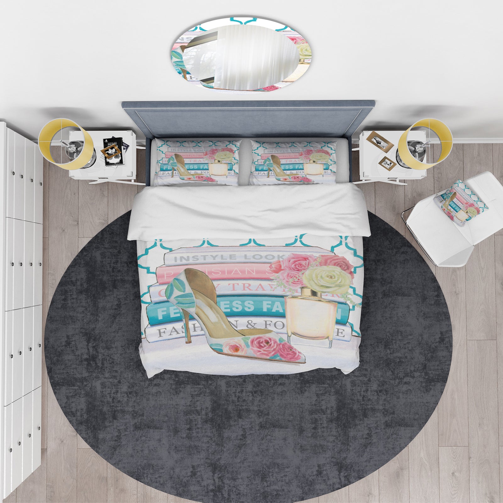 Pink Fashion high heels II - Glam Duvet Cover Set