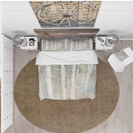 A Woodland Walk into the Forest V - Farmhouse Duvet Cover Set