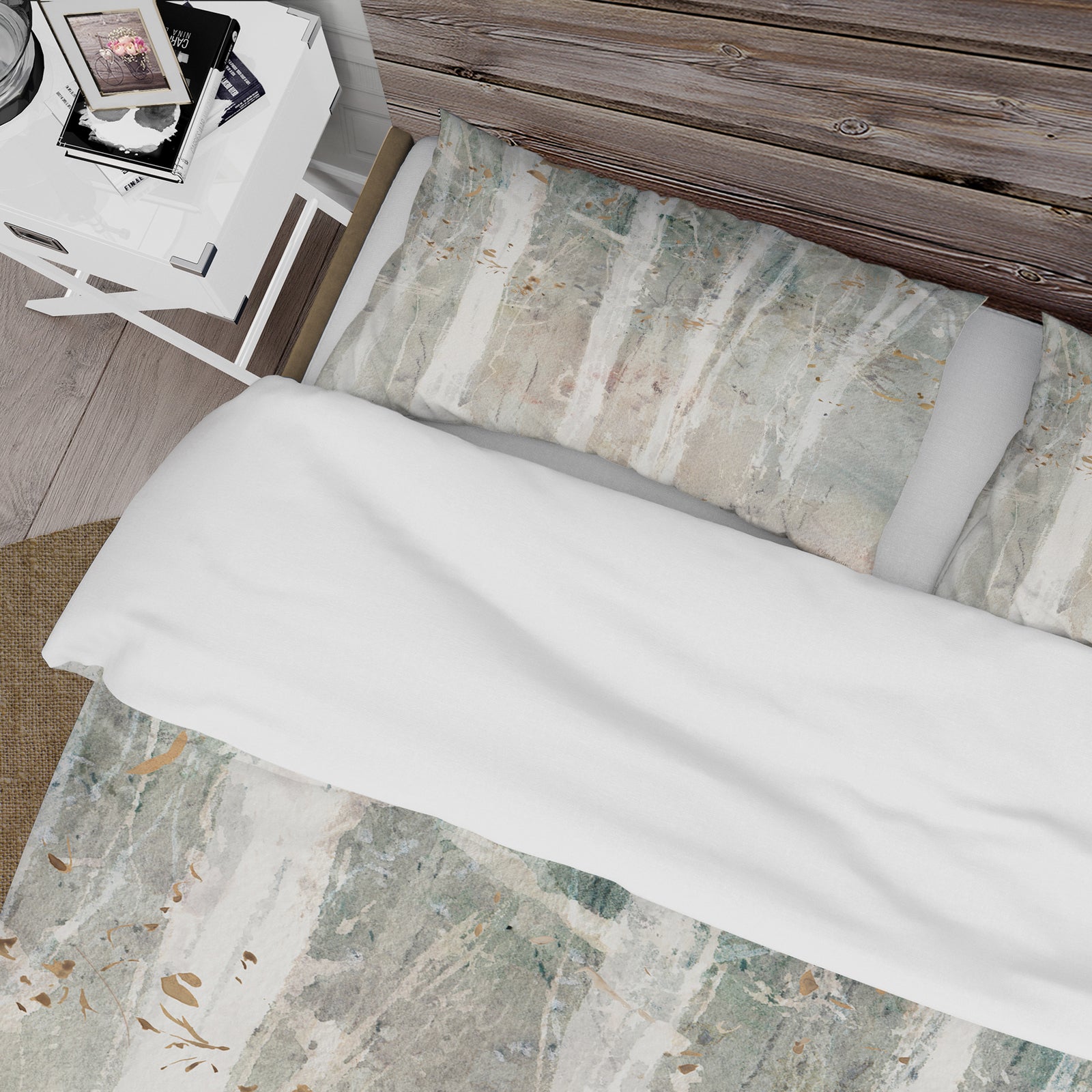 A Woodland Walk into the Forest V - Farmhouse Duvet Cover Set