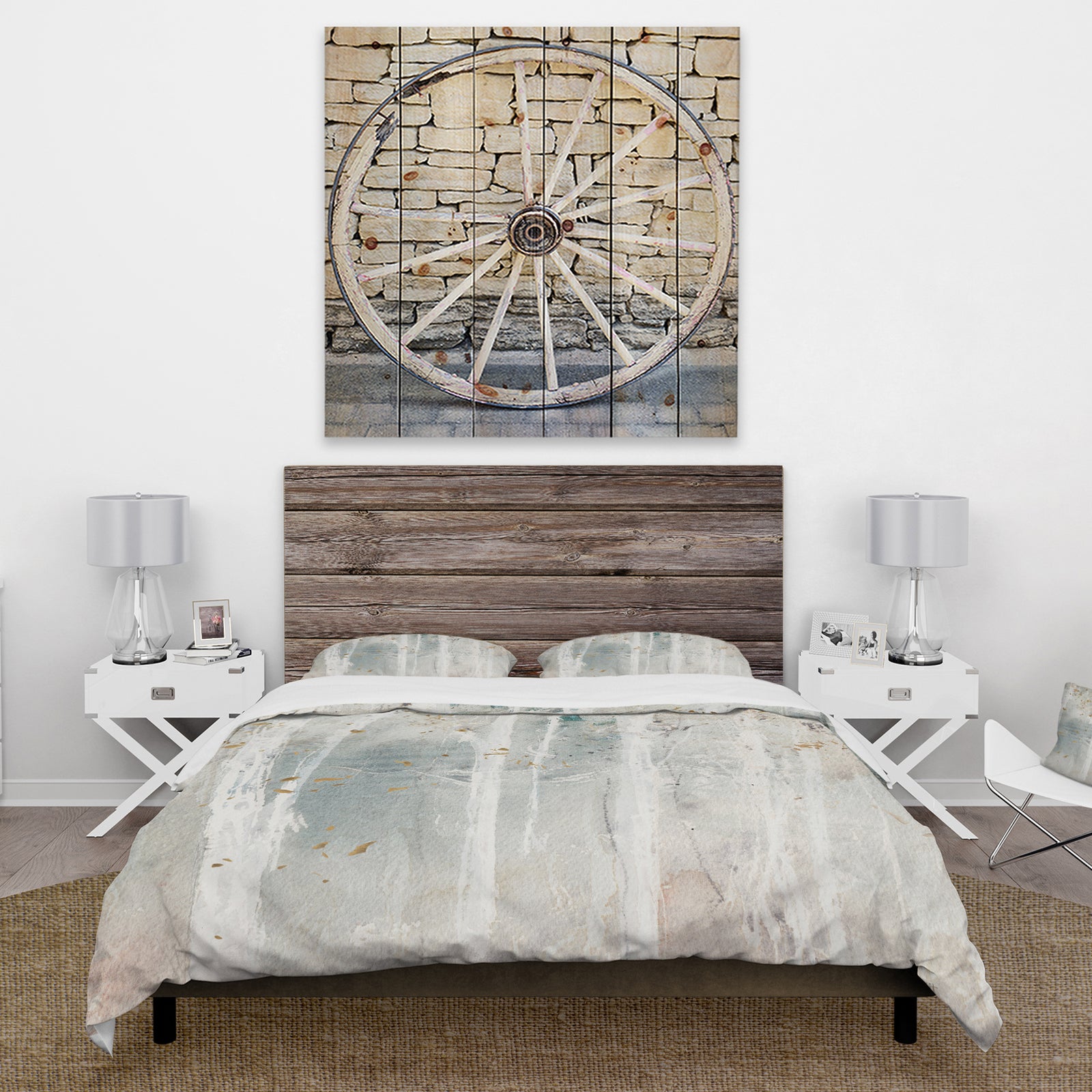 A Woodland Walk into the Forest VI - Farmhouse Duvet Cover Set