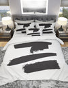 Black and White Geometric Company I - Geometric Duvet Cover Set