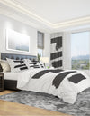 Black and White Geometric Company I - Geometric Duvet Cover Set