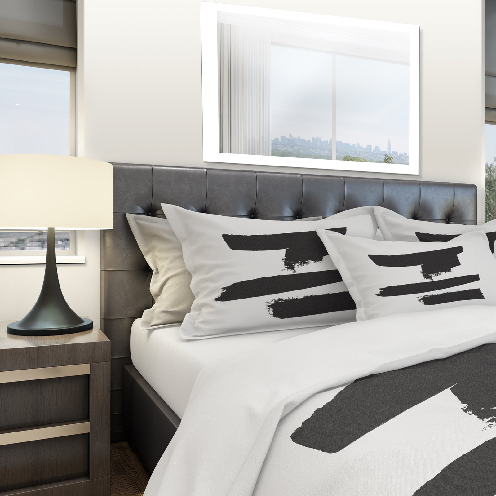 Black and White Geometric Company I - Geometric Duvet Cover Set