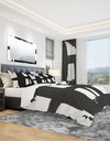 Black & White Crossing Paths II - Geometric Duvet Cover Set