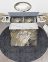 Gold, Black and White Hanpainted Abstract - Glam Duvet Cover Set