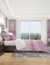 Pink Handpainted Abstract Watercolor - Geometric Duvet Cover Set