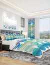 Circle Abstract Blue Colorfields I - Geometric Duvet Cover Set