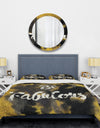 Be Fabulous Quote Black on Gold - Glam Duvet Cover Set