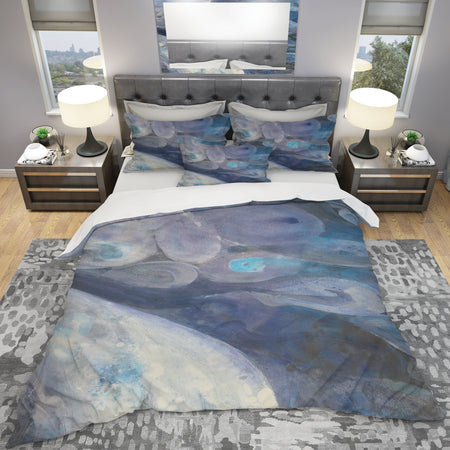 Into the Indigo Stream I - Geometric Duvet Cover Set