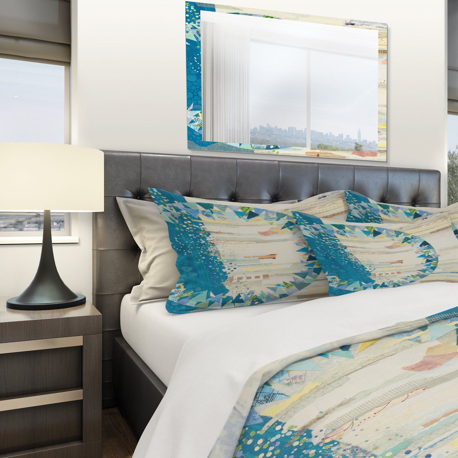 The Calm Indigo Stripes - Geometric Duvet Cover Set