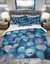 Abstract Blue Flower Petals - Geometric Duvet Cover Set