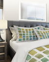 Geometric Maze of Blue And Green - Geometric Duvet Cover Set