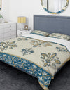 Fleur de Lis Gold Pattern - Glam Duvet Cover Set