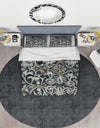 Gold Mettalic Floral Strapwork - Glam Duvet Cover Set