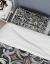 Gold Mettalic Floral Strapwork - Glam Duvet Cover Set