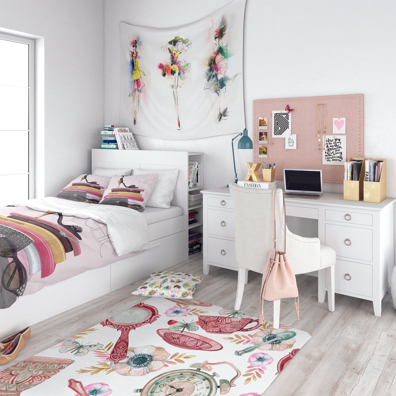 Paris Glamourous Gold Style I - Teenage Duvet Cover Set