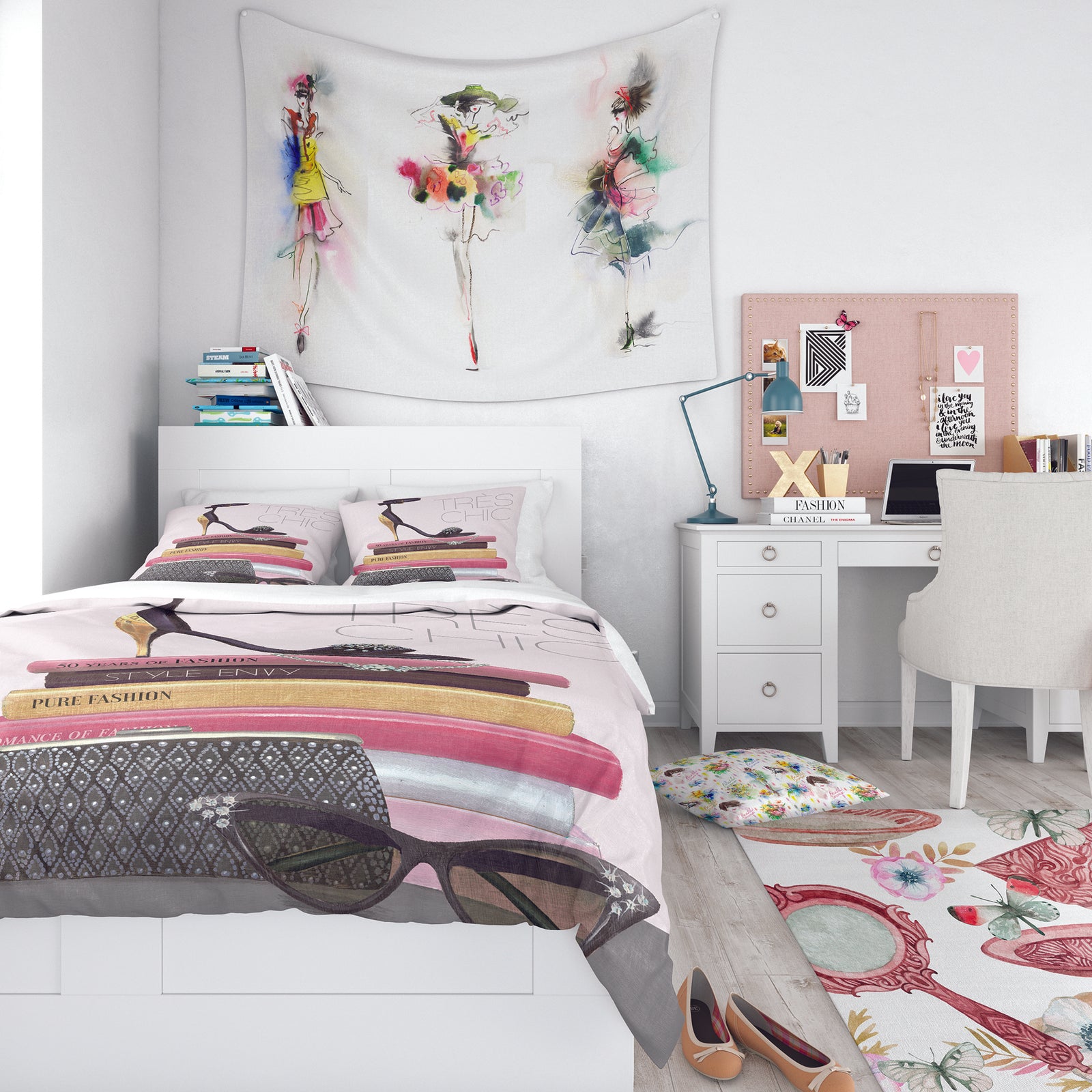 Paris Glamourous Gold Style I - Teenage Duvet Cover Set