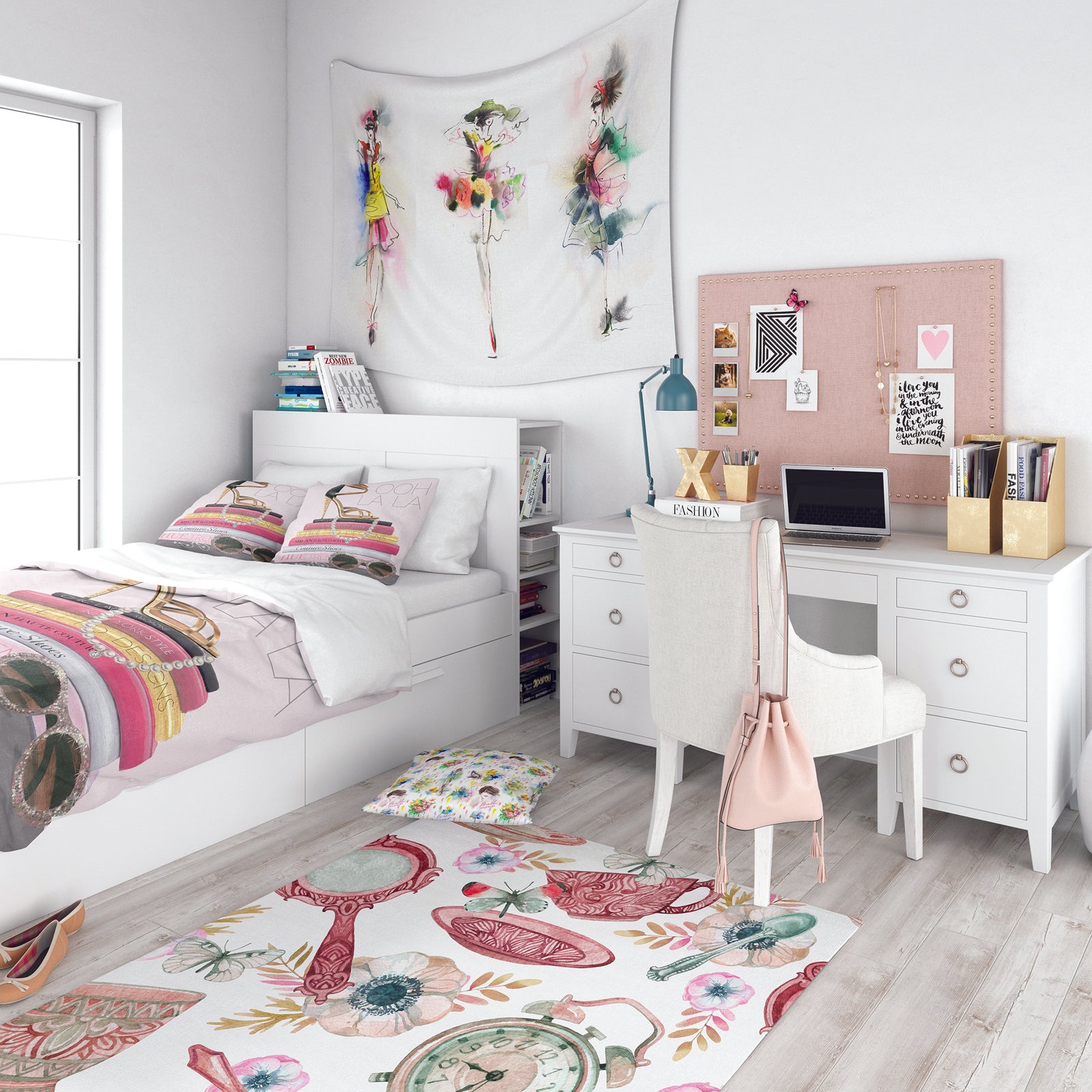 Paris Glamourous Gold Style II - Teenage Duvet Cover Set