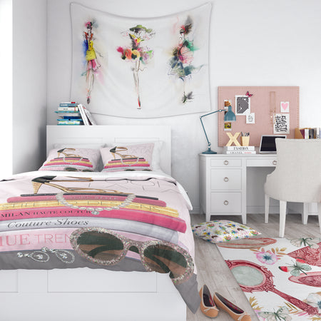 Paris Glamourous Gold Style II - Teenage Duvet Cover Set