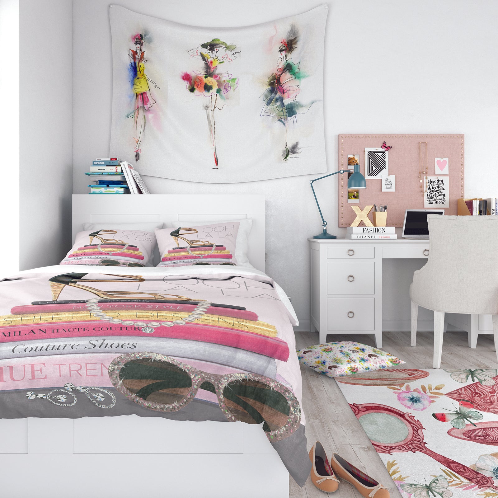 Paris Glamourous Gold Style II - Teenage Duvet Cover Set