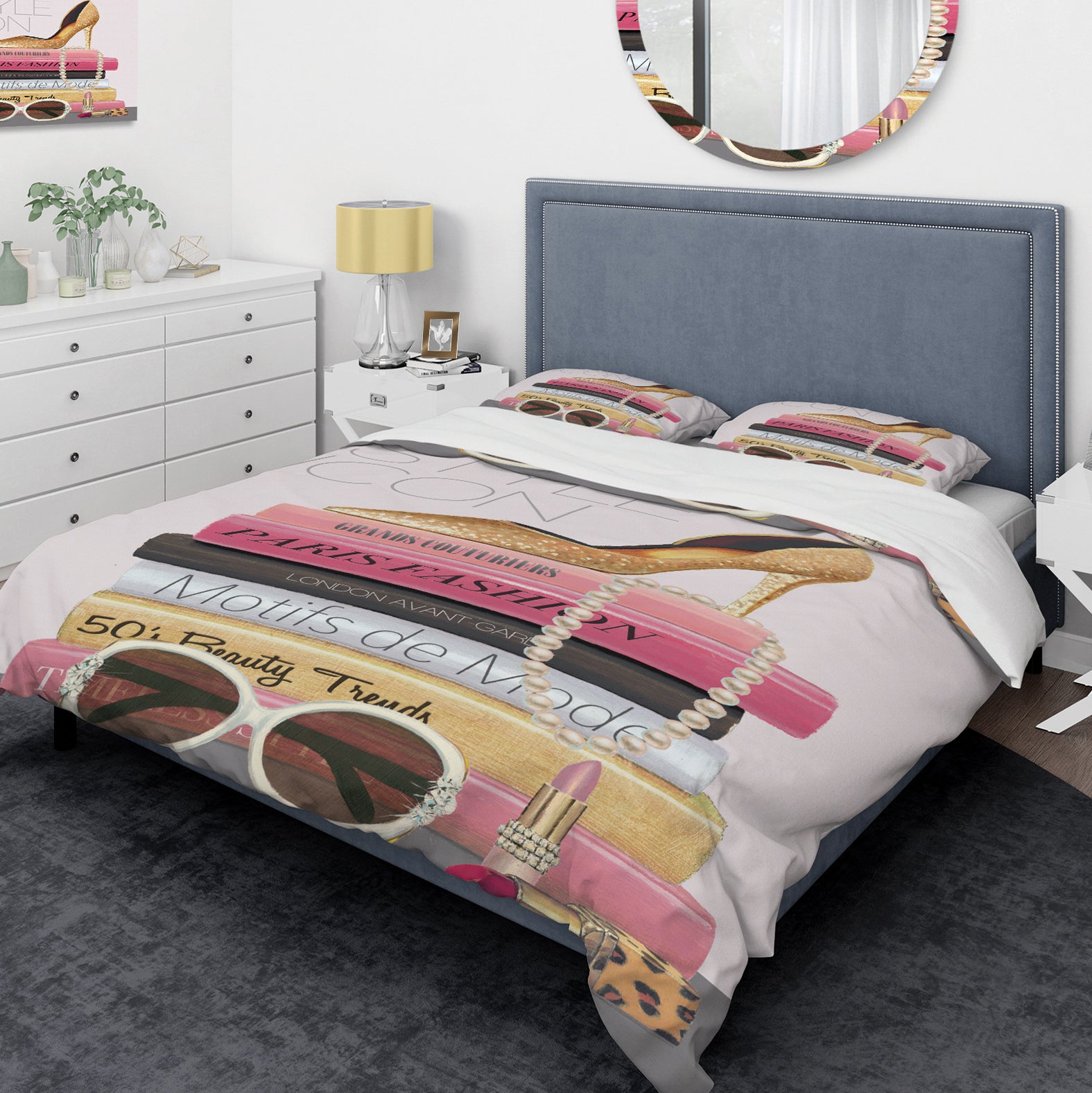 Paris Glamourous Gold Style III - Glam/Teenage Duvet Cover Set