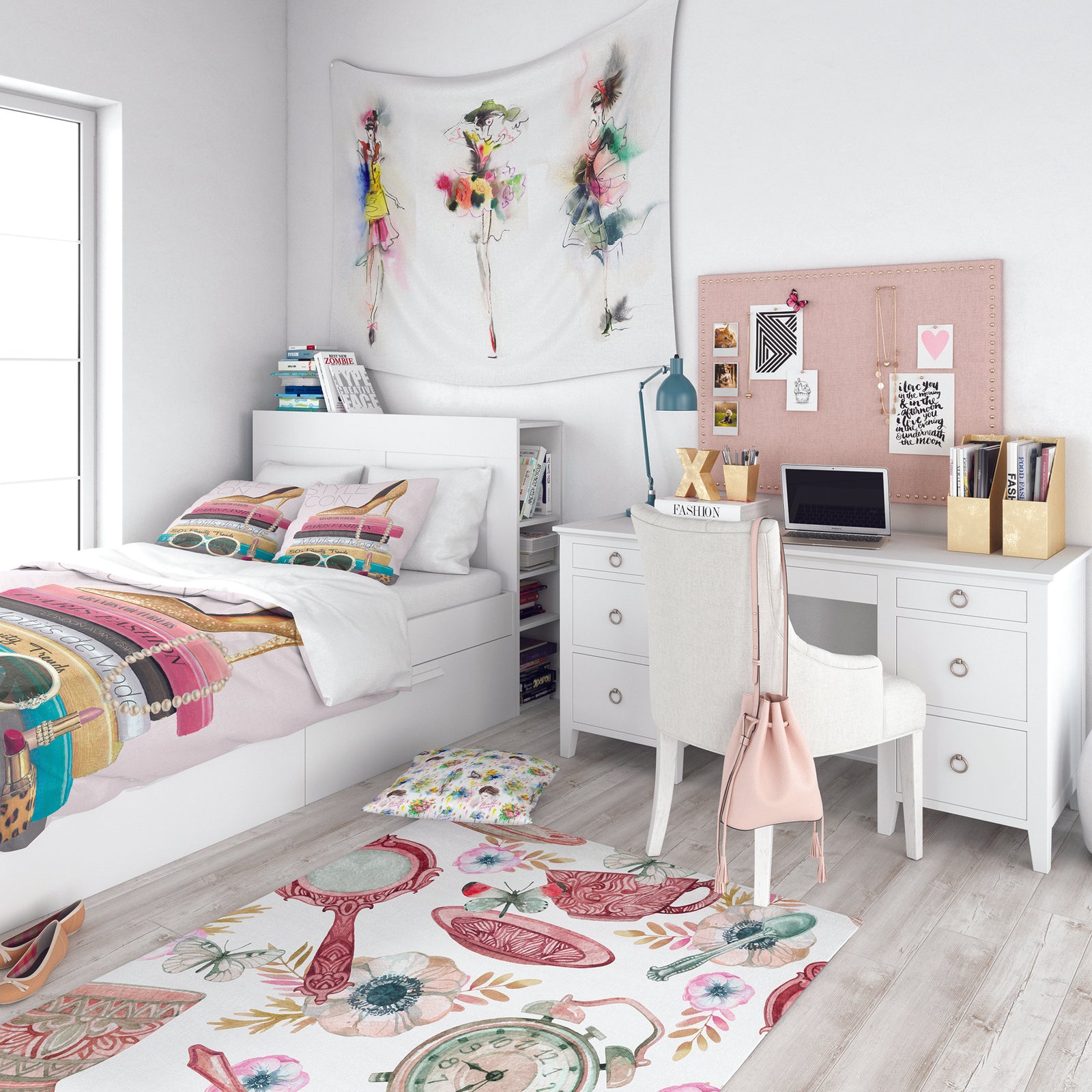 Paris Glamourous Gold Style IV - Teenage Duvet Cover Set