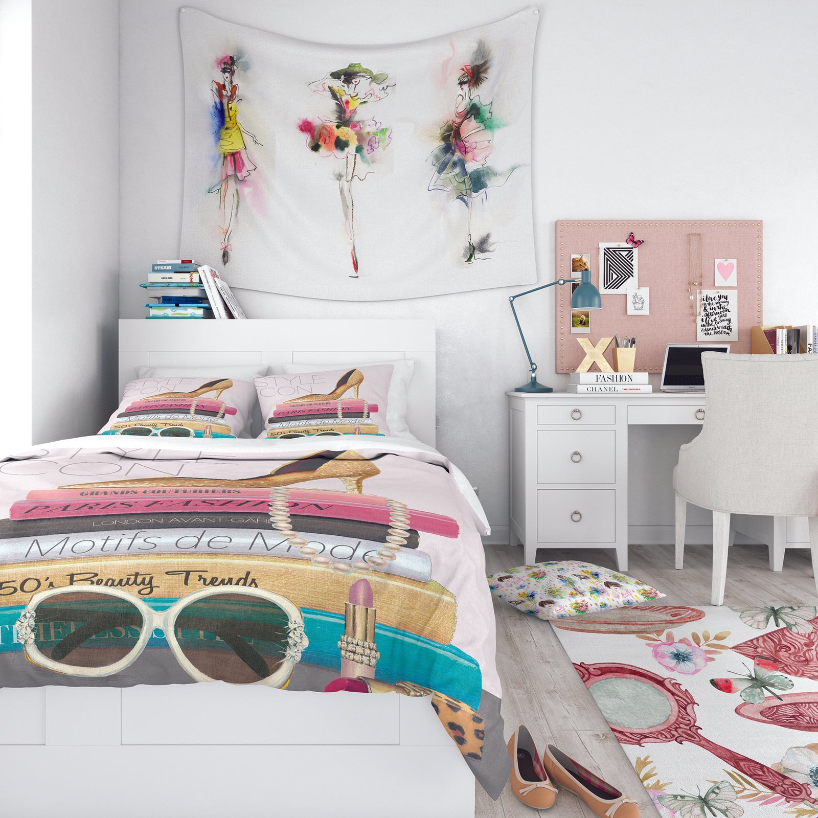 Paris Glamourous Gold Style IV - Teenage Duvet Cover Set