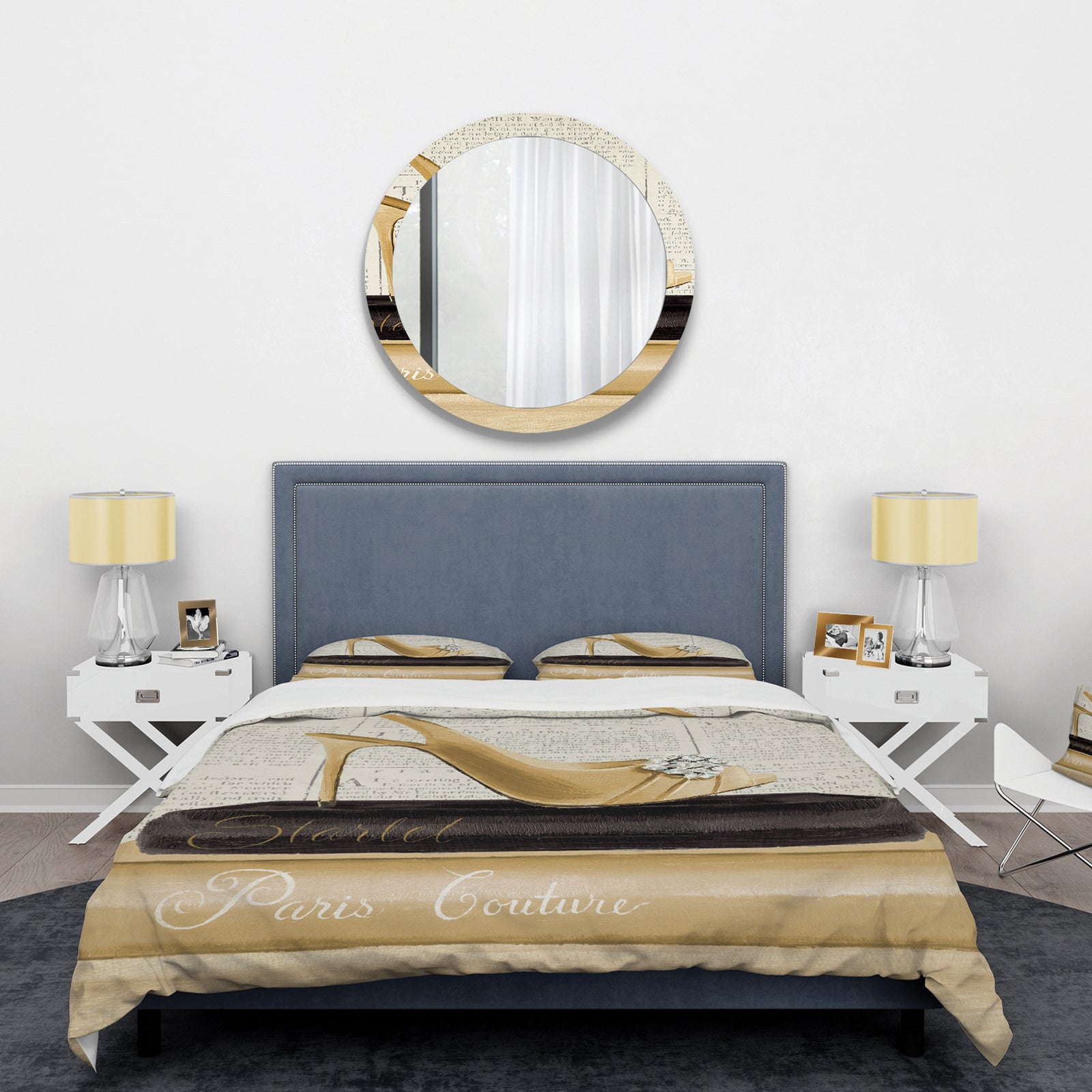 Gold Fashion High Hells I - Glam Duvet Cover Set